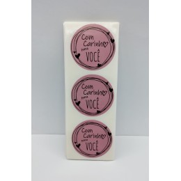 Etiqueta Adesiva Com Carinho para Você