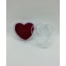 Caixa de Acrílico Coração para Anel com Espuma Vermelha  