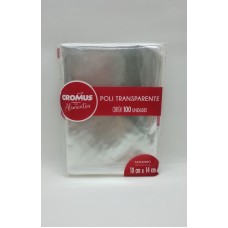 Saco Celofane Transparente 10x14 cm