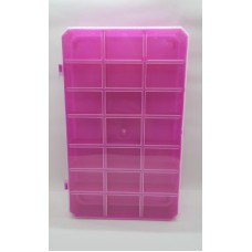 Caixa Organizadora com 21 Divisões Pink e Transparente 