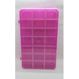 Caixa Organizadora com 21 Divisões Pink e Transparente 