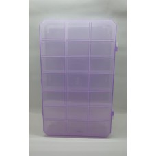 Caixa Organizadora com 21 Divisões Transparente e Lilás 