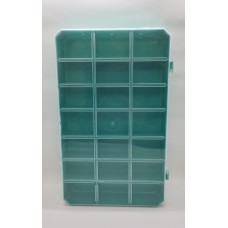 Caixa Organizadora com 21 Divisões Verde e Transparente 
