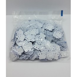 Etiqueta com três furos para brinco 