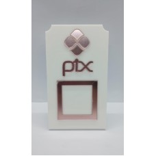 Placa acrílica para PIX Branca e Rosê 