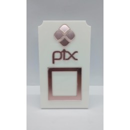 Placa acrílica para PIX Branca e Rosê Placa acrílica para PIX Branca e Rosê