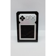 Placa acrílica para PIX Preta e Prata