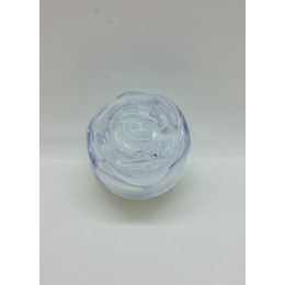 Caixa de Acrílico Rosa para Anel com Espuma Branca 