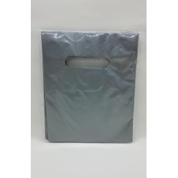 Sacola plastica Boca de Palhaço Prata