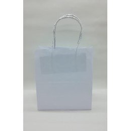 Sacola de papel Alça Torcida Branca 