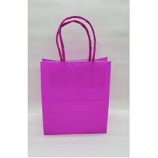 Sacola de papel Alça Torcida Pink