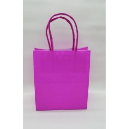 Sacola de papel Alça Torcida Pink