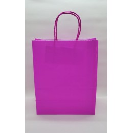 Sacola de papel Alça Torcida Pink 