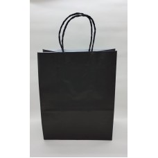 Sacola de papel Alça Torcida Preta 