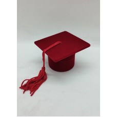 Caixa de veludo Chapel de Formatura Vermelha