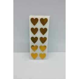 Etiqueta Adesiva Coração Dourado 